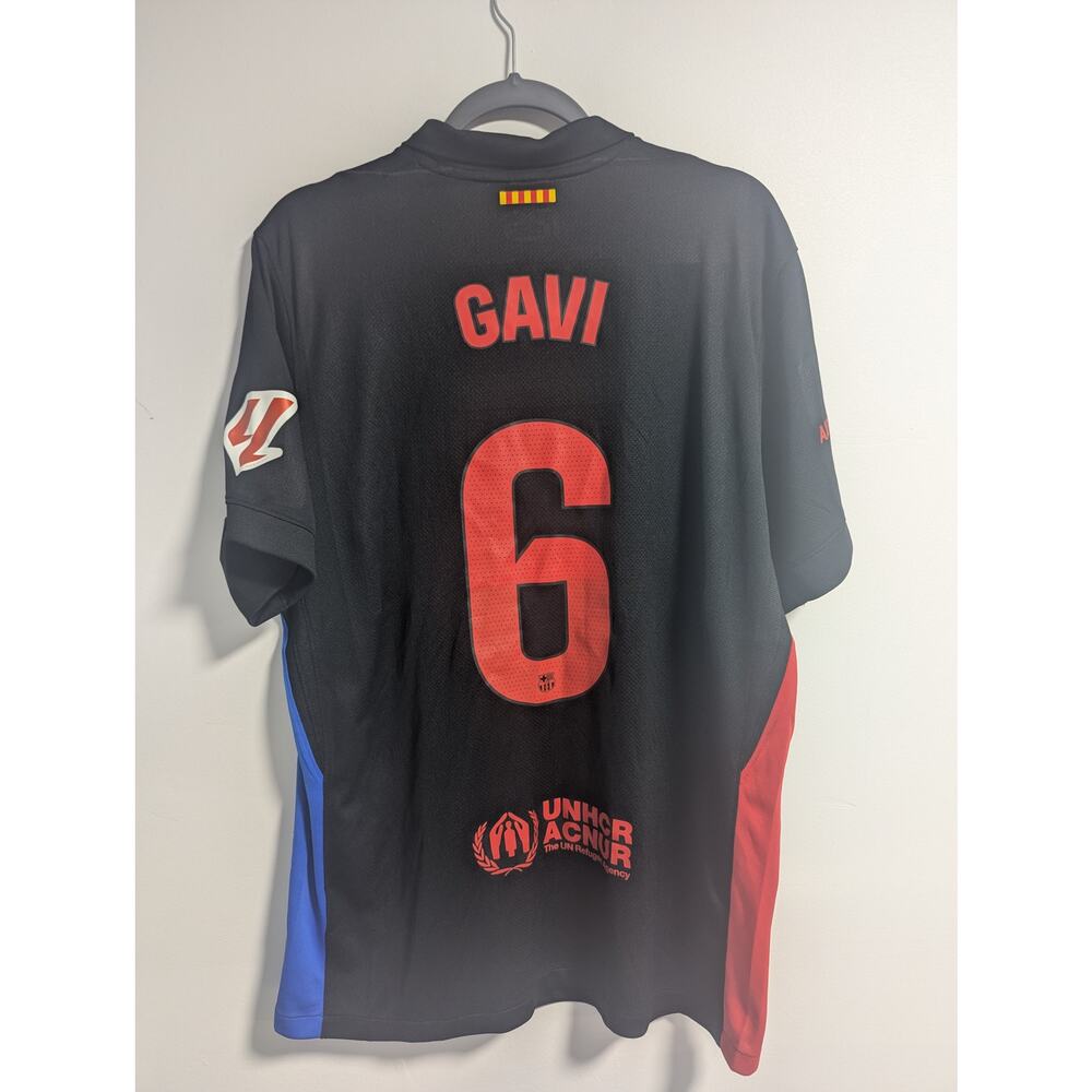 Barcelona Gavi Jersey Large La Liga Soccer Shirt
